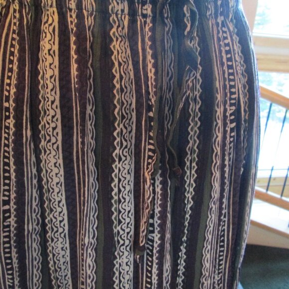 Lee David Striped Pants, Black Faded Glory Lacy Top & Fringe Shop Trends Vest - Picture 8 of 13